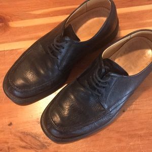 Black business casual shoe.